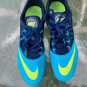 Nike Rival Sprint Track Shoes Running Womens Blue Yellow Size 9.5